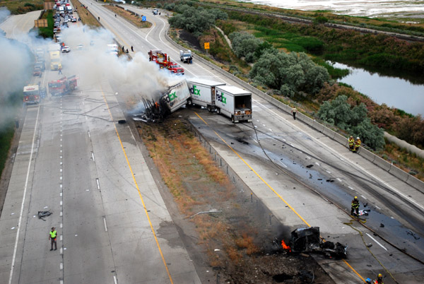 Troopers looking for driver of truck that may have caused accident