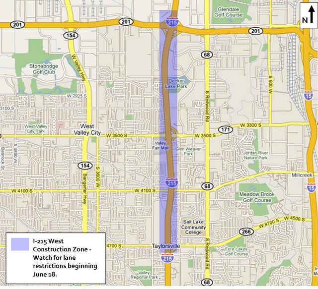 Maintenance work to impact I-215 traffic