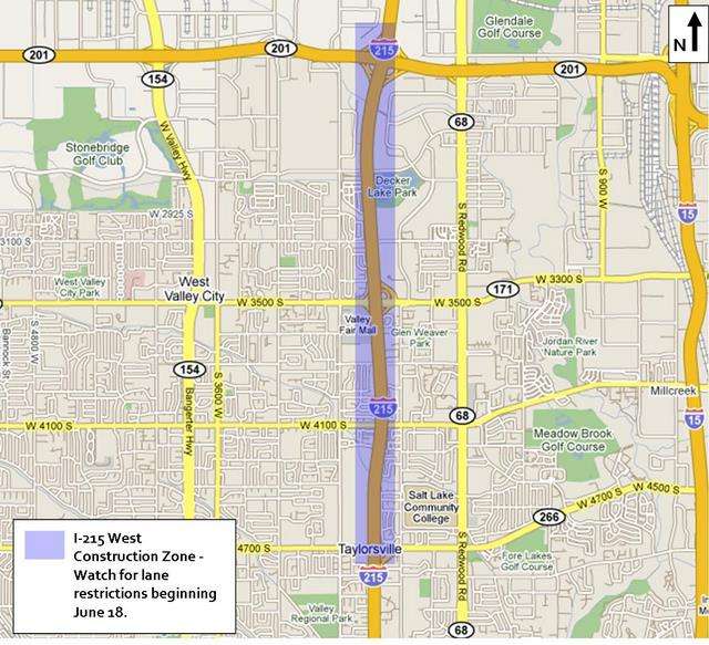 Maintenance work to impact I-215 traffic