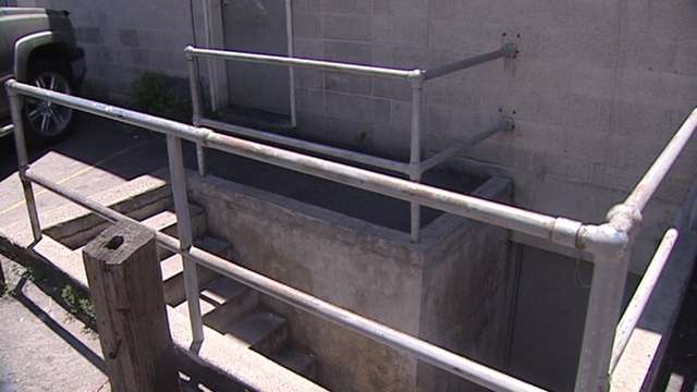 Stairwell leading to basement