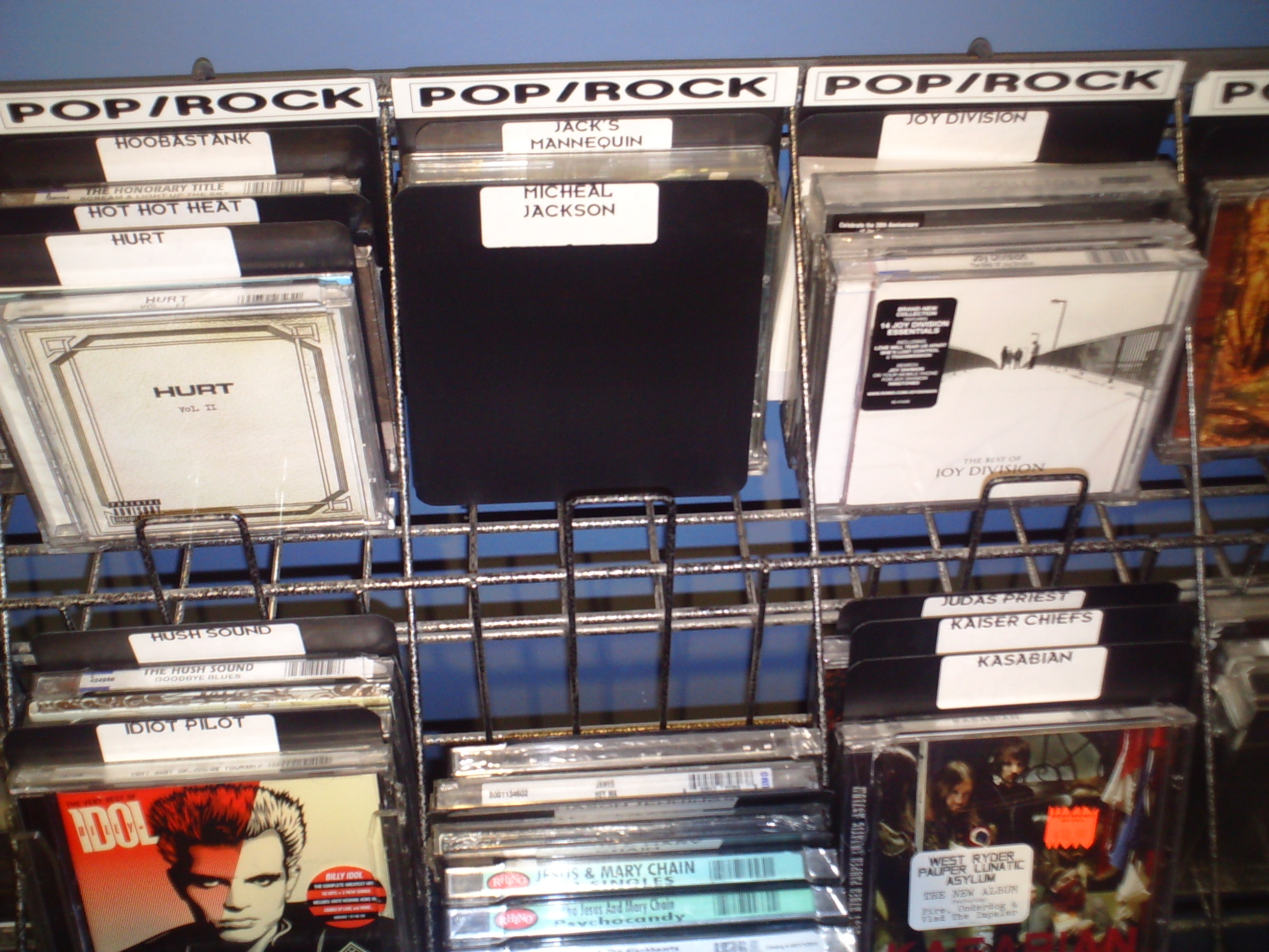 Jackson's music sells out at local stores