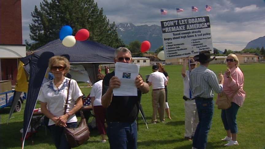 Demonstrators gather at statewide 'tea parties'