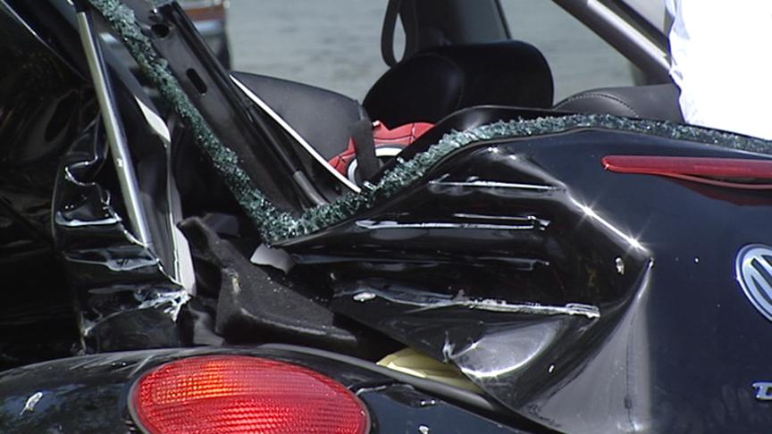 TRAX Train Hits Car Making an Illegal Turn