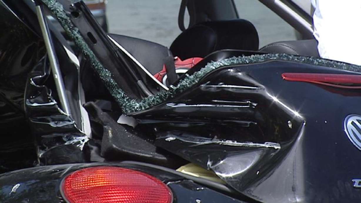 TRAX Train Hits Car Making an Illegal Turn