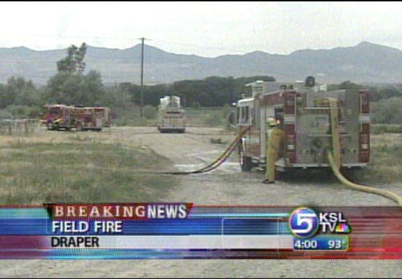 Fire Burns Draper Field