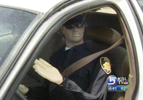 Dummy Police Keeps Roads Safer
