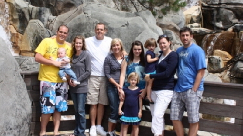 Photo of Rose family taken shortly before Dave started to feel sick.