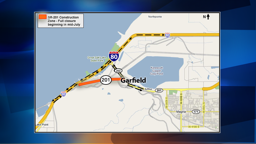 Construction to close SR-201 near Kennecott for 2 months