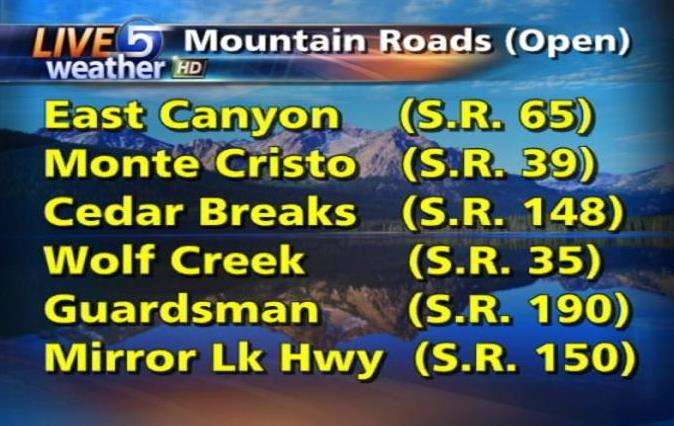 Nearly All Mountain State Routes Open for Holiday Weekend