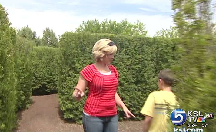 Brooke Walker in the Magical Hedgerow Maze.
