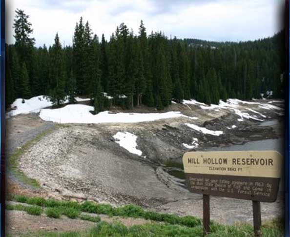 Mill Hollow Reservoir Drained and Campground Closed