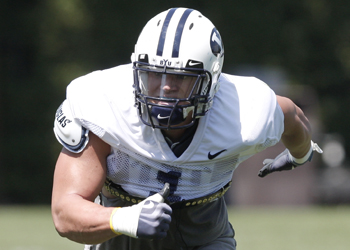 Jordan Pendleton during spring drills.