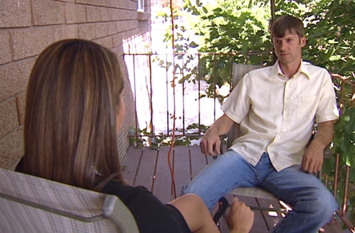 Salt Lake City resident Todd Ridgway talks with KSL's Nicole Gonzales