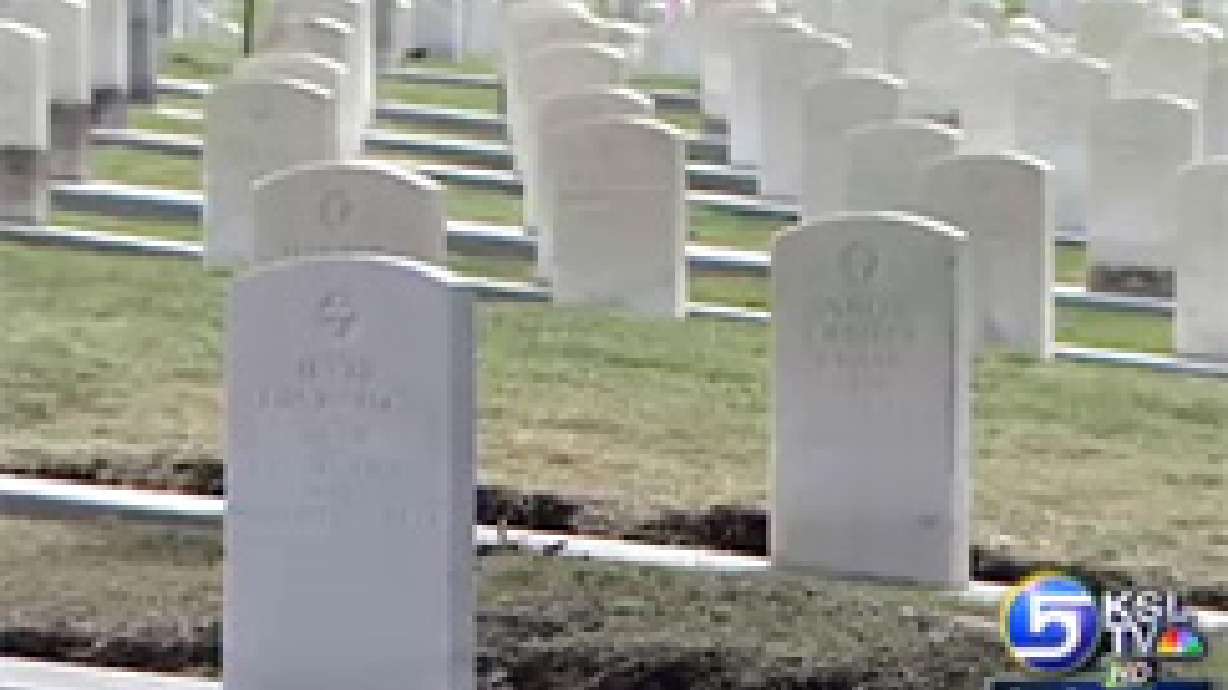Company, Volunteers Repair Veterans' Section of Cemetery
