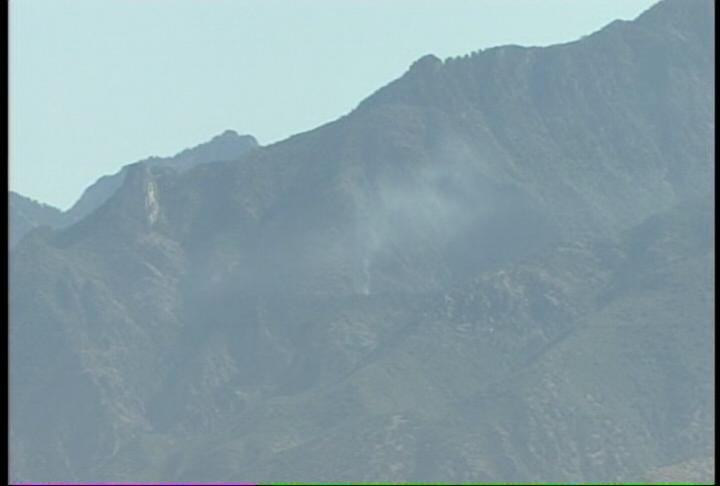 Small fire burning between Cottonwood canyons
