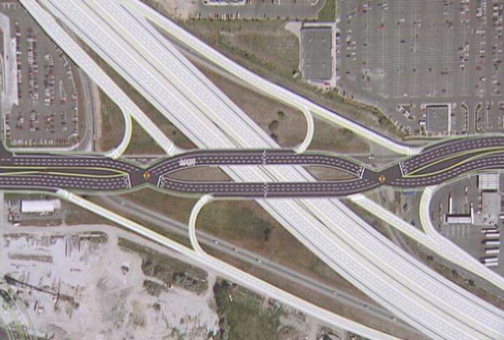 Image of what the interchange will look like once it's finished