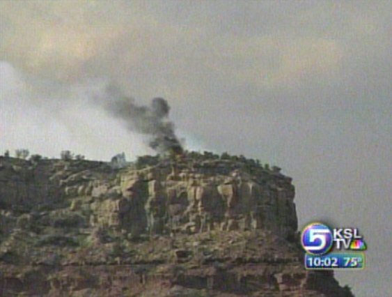 Brushfire Burning Near Laverkin