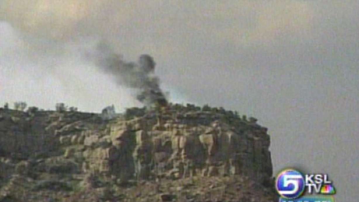 Brushfire Burning Near Laverkin