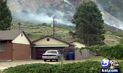 Ogden Foothills Burned by Grass Fire 