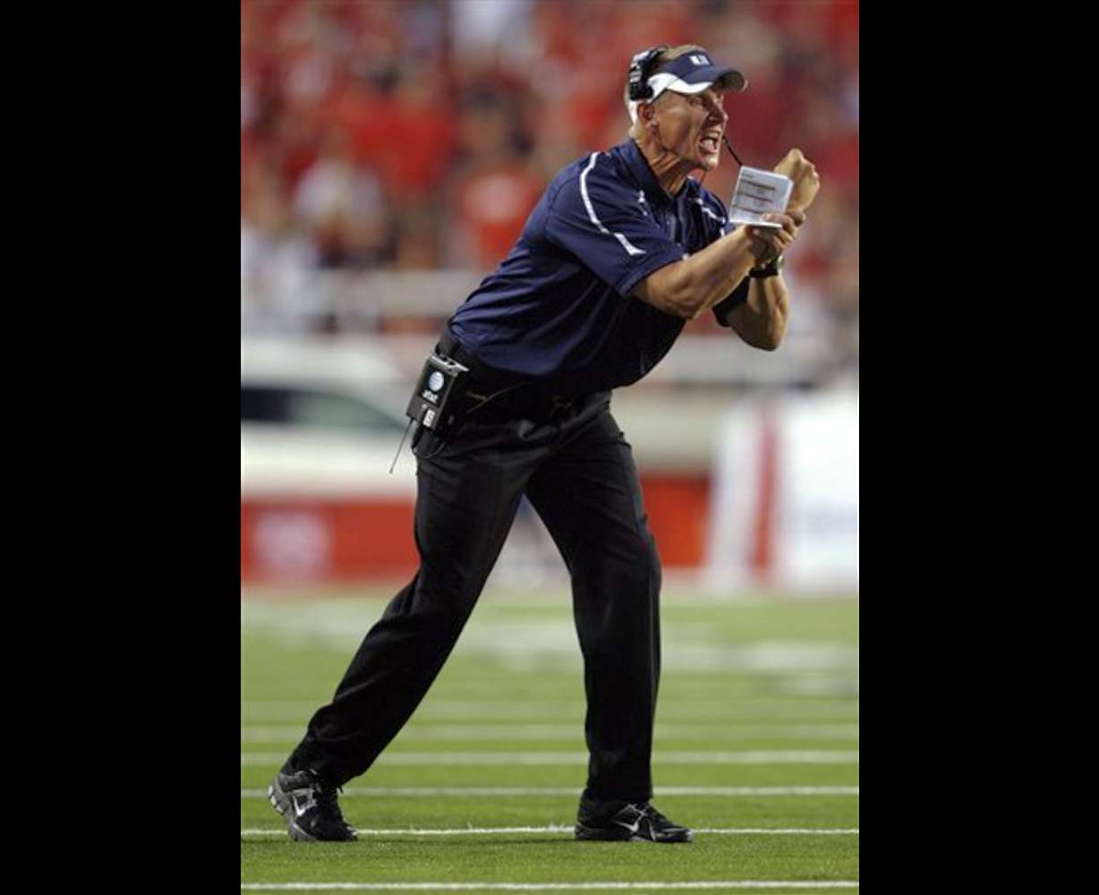 USU head coach Gary Andersen during the Aggies 35-17 loss to the University of Utah.