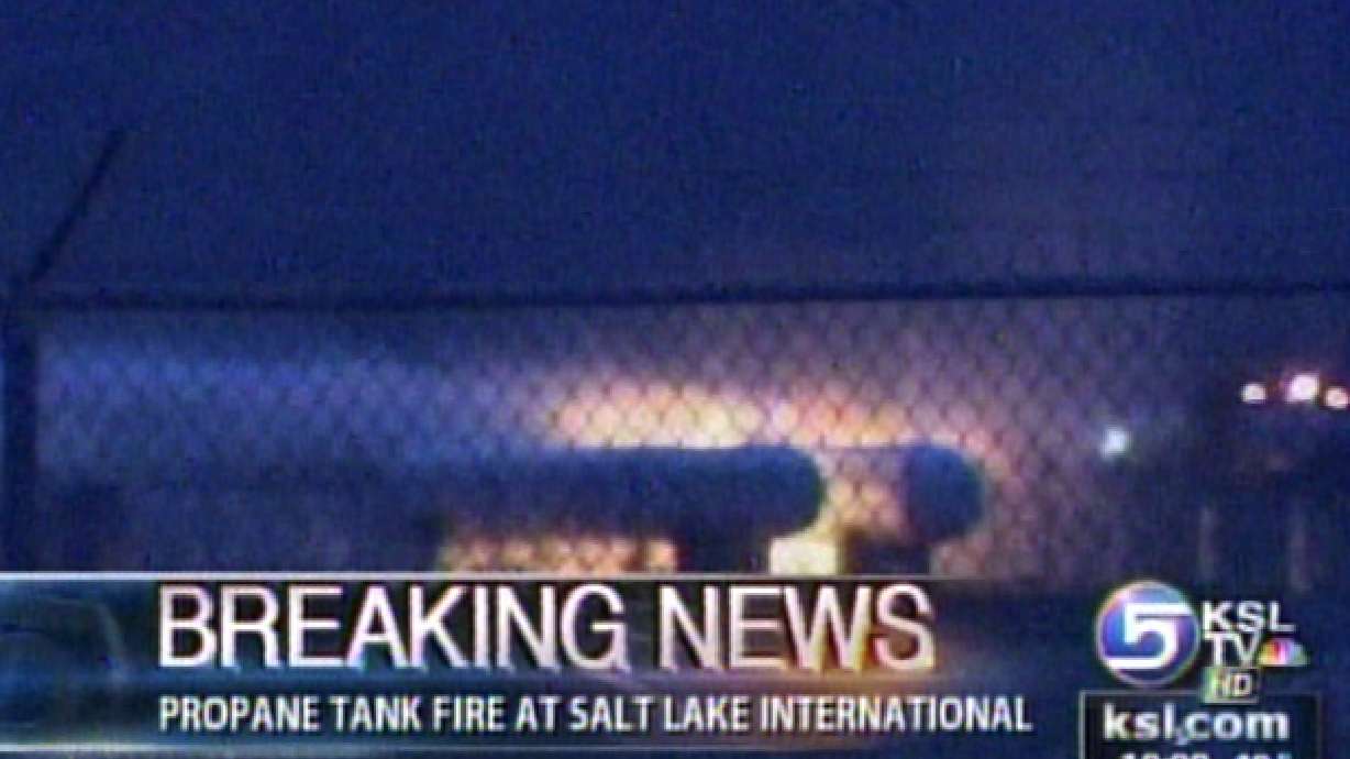 Propane Tank Catches Fire at Salt Lake International Airport