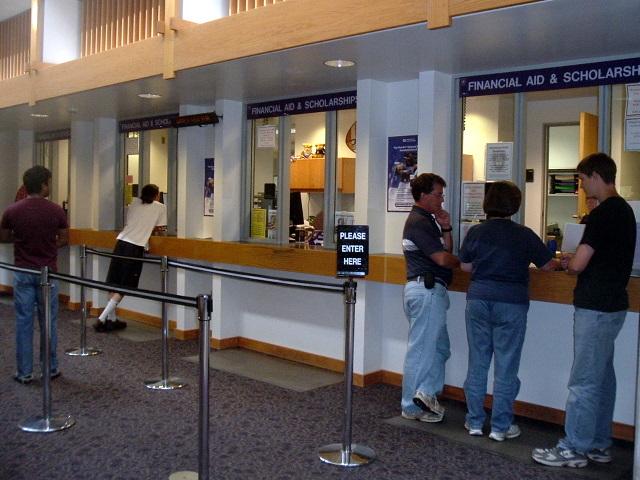 Financial aid office at Weber State Univ.
