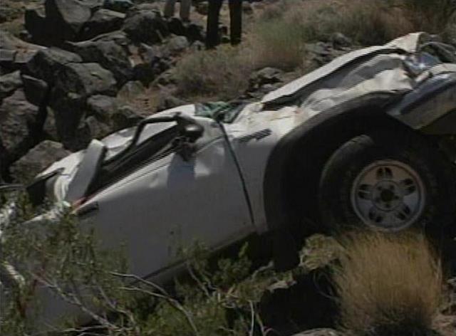 Truck Goes Over Embankment at St. George Airport