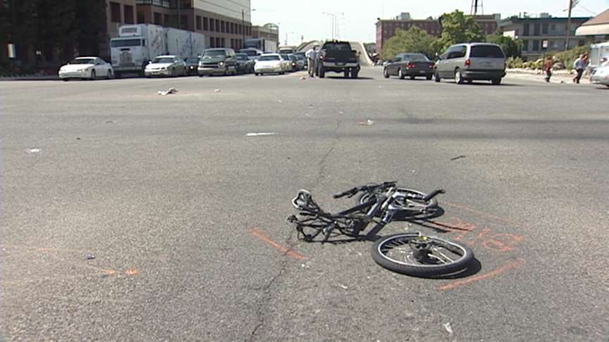 Bicyclist in serious condition after being hit by truck