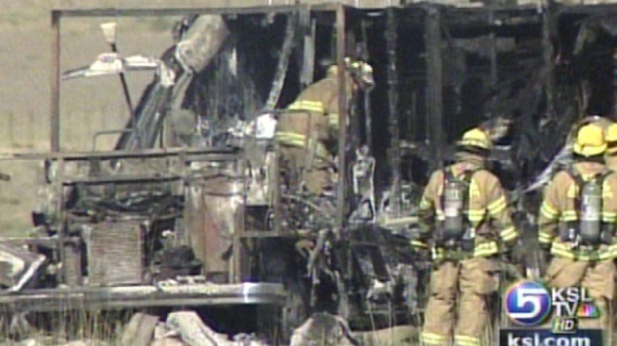 Motorhome Destroyed by Fire