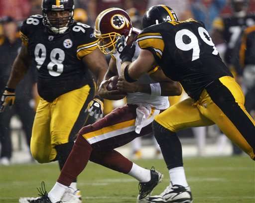 Steelers defensive end Brett Keisel (99). (AP Photo/Pablo Martinez Monsivais)