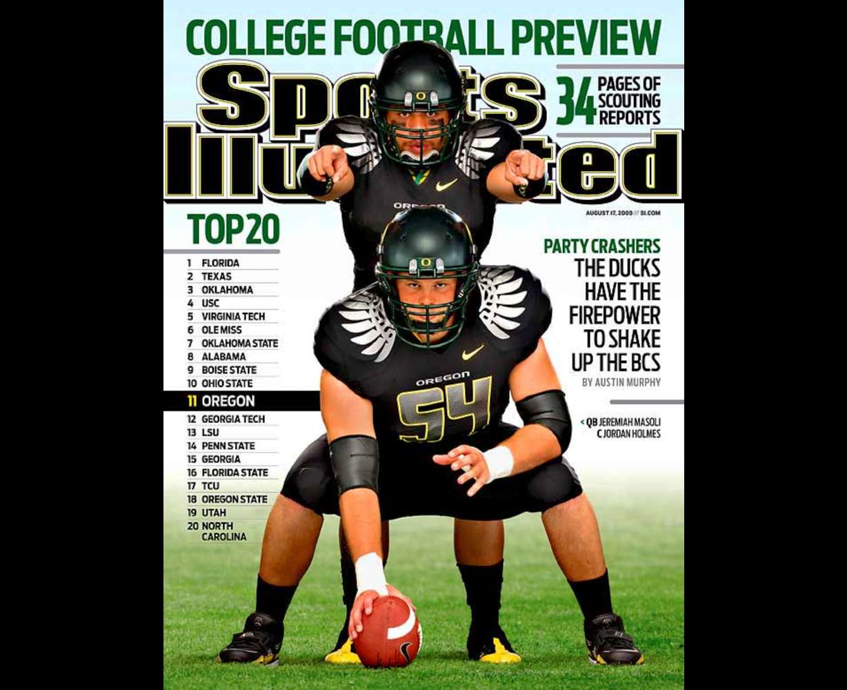 Sports Illustrated's preseason college football edition featuring Oregon