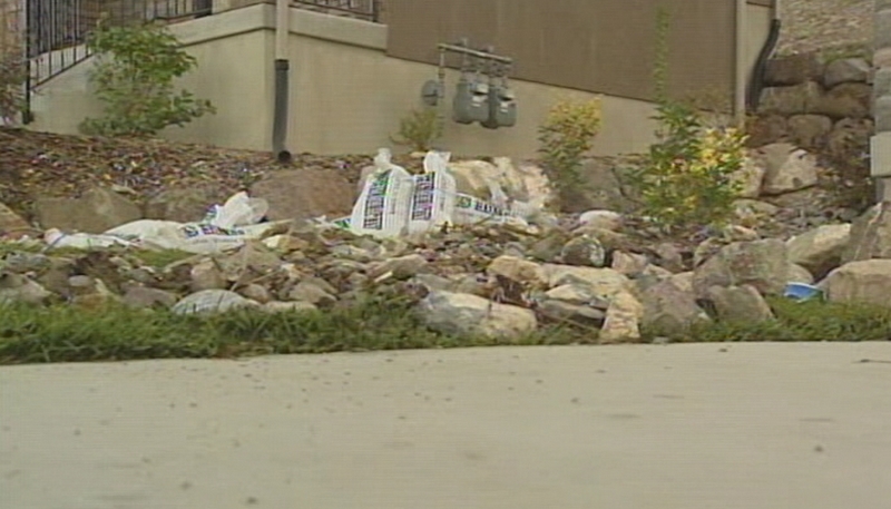 Neighborhood cleaning up after water tank floods the street