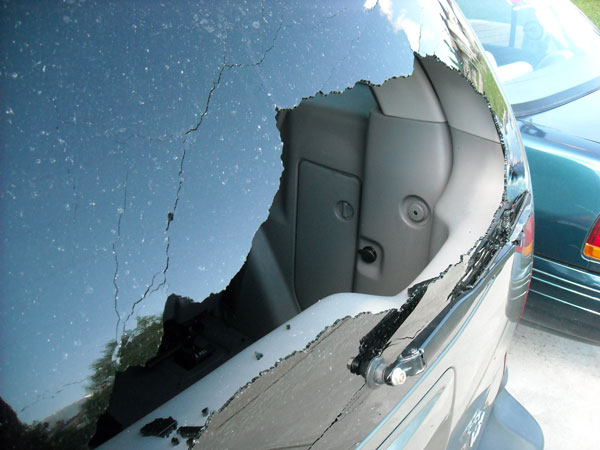 Car windows shot out in Davis County