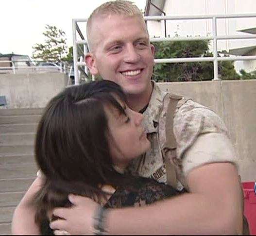 Cpl. William Cross and his fiancee, Kristen