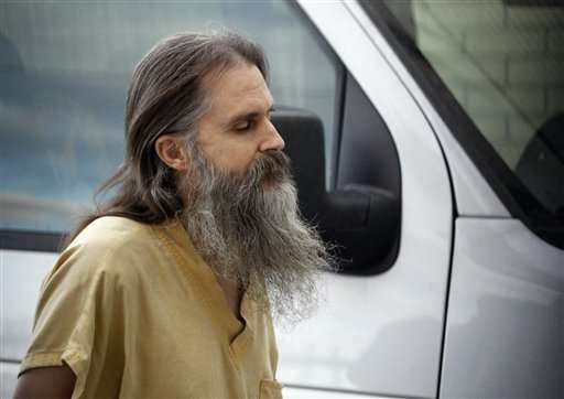 Brian David Mitchell arrives at the Salt Lake City federal courthouse for a hearing Thursday, Oct. 1, 2009, in Salt Lake City. Elizabeth Smart is testifying in Mitchell's competency hearing for the first time since her kidnapping in 2002. (AP Photo/Colin Braley)