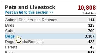 Automatic Classified Searches
