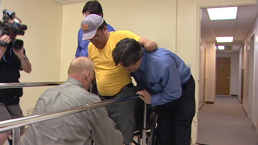 Man Takes First Steps in 34 Years