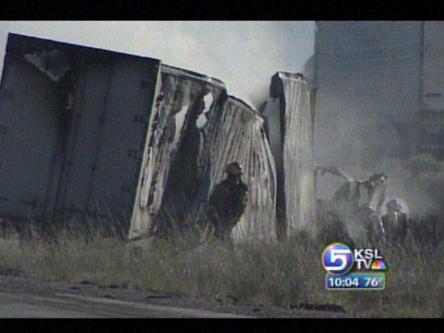 Semi Catches Fire on I-80