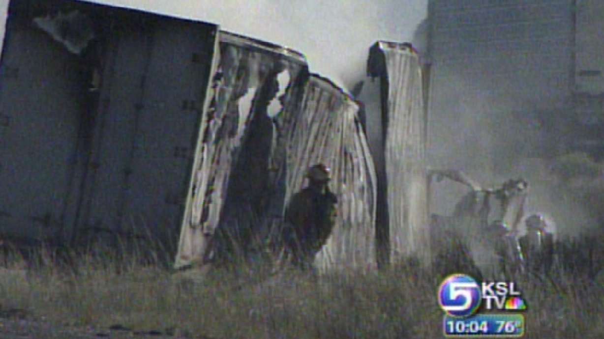 Semi Catches Fire on I-80