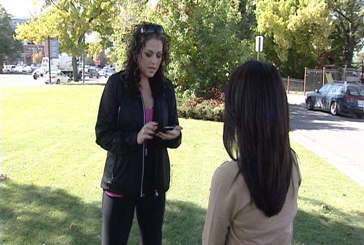 Caller ID theft victim Stephanie Evan-Stock talks to KSL's Nicole Gonzales
