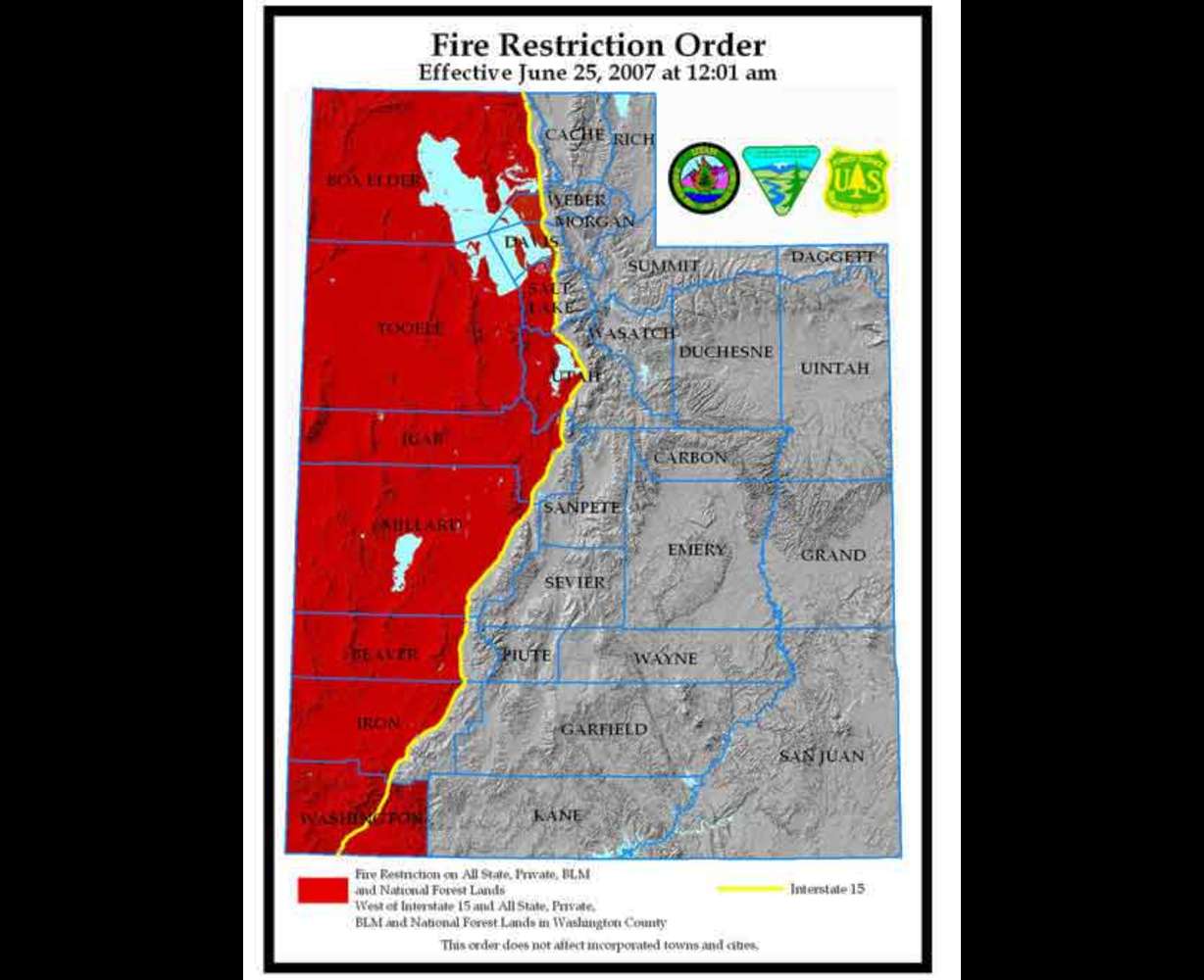 Fire Restrictions Issued for Areas West of I-15