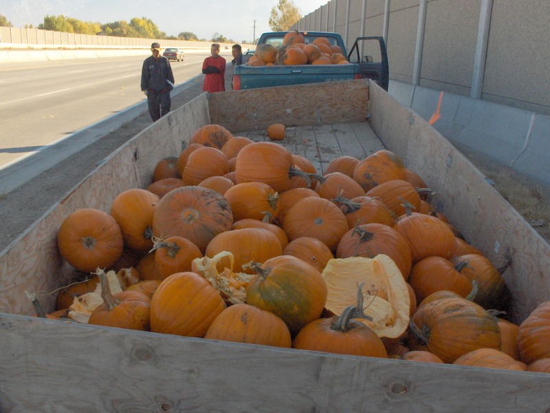 Spill leaves smashed squash on Bangerter