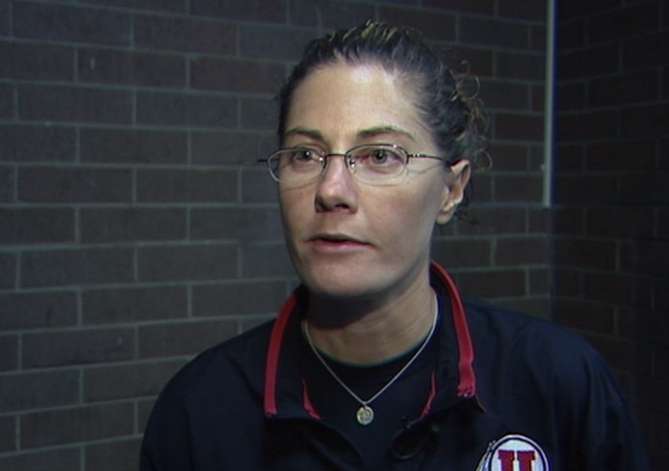 Bingham High swim coach Andee Bouwhuis