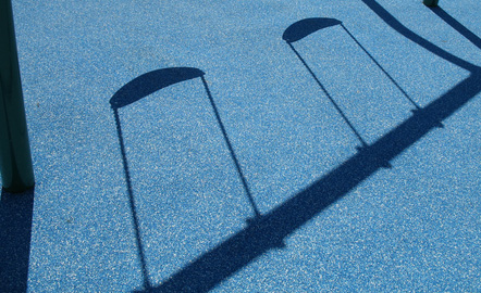 Swing set collapses, ends in near miss on playground