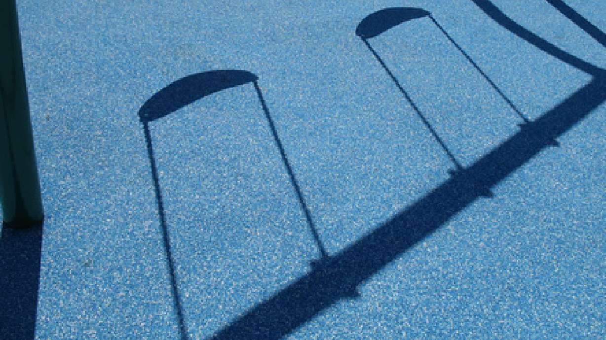 Swing set collapses, ends in near miss on playground