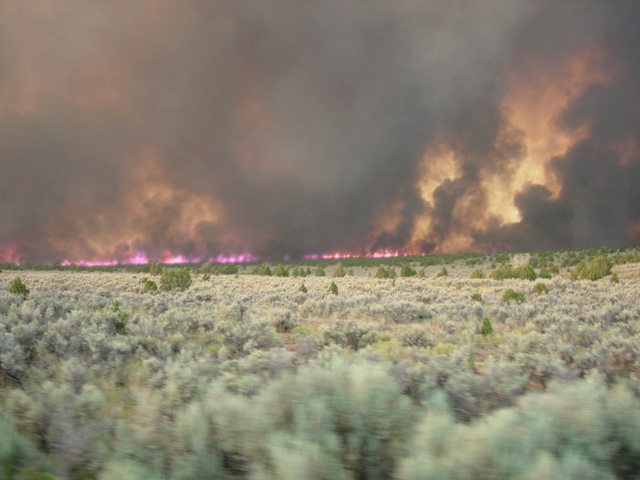 Neola Fire Burning Away from Homes