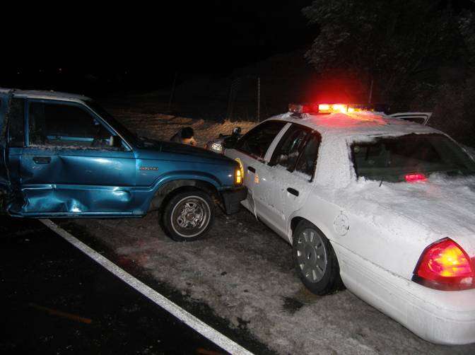 Storm leaves behind snow, ice and wrecks