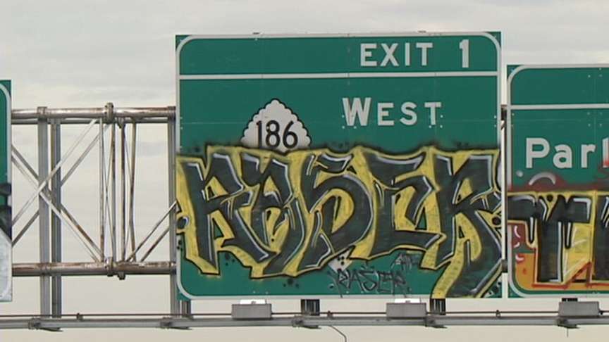 Graffiti on highway signs costing UDOT big money