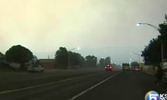 Huge Fire Closes Freeway, Forces Evacuations