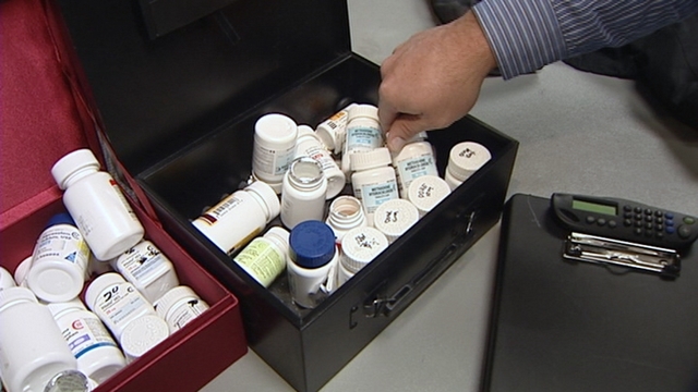 When detectives went question Leon Priet at his home, they found dozens of pill bottles in plain sight.